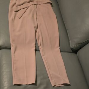 White House Black Market Blush Tie-Front Cropped Pants
